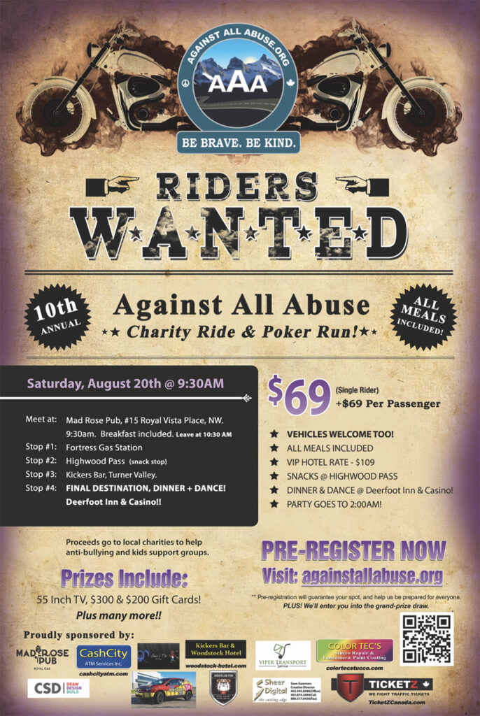 AAA Charity Ride & Poker Run, August 20th 2022