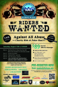 AAA Charity Ride & Poker Run, August 15th 2026